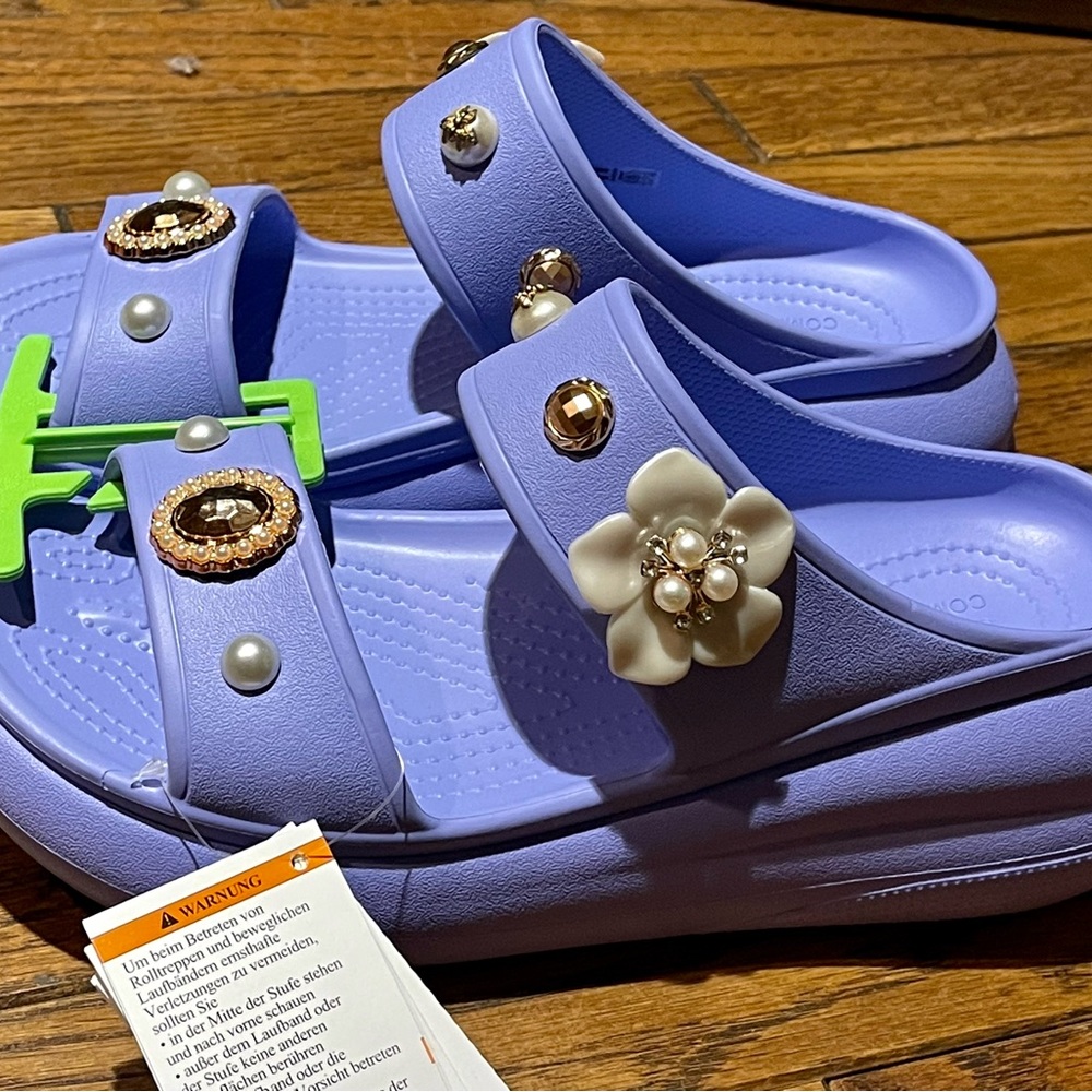 Classic Crush Style Crocs - Platform Slides/Sanda… - image 2